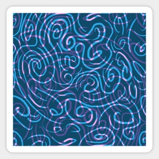 Swril pattern, colorful chaotic shapes Magnet